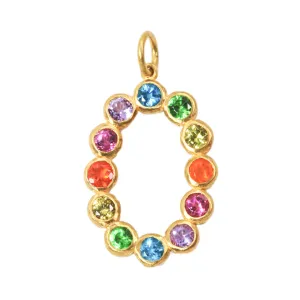マルチカラー "ボリウッド" ナンバー "0" ペンダント MULTICOLORED