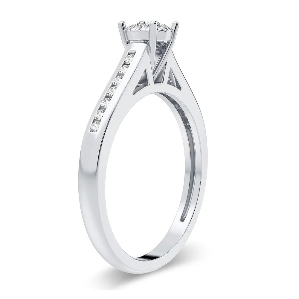10K 0.22CT Diamond Ring