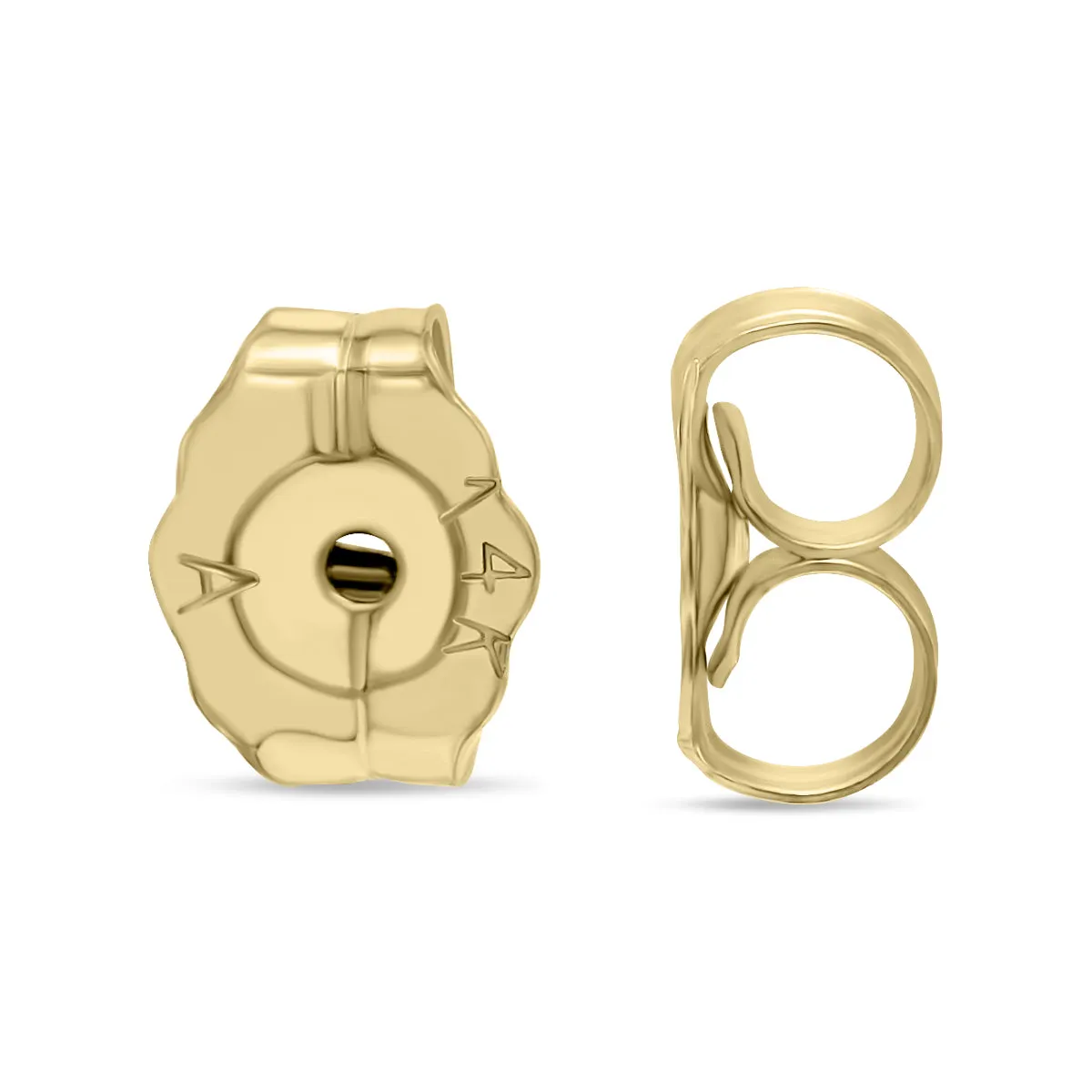 14K Yellow Gold 5Mm Round Sapphire Earrings