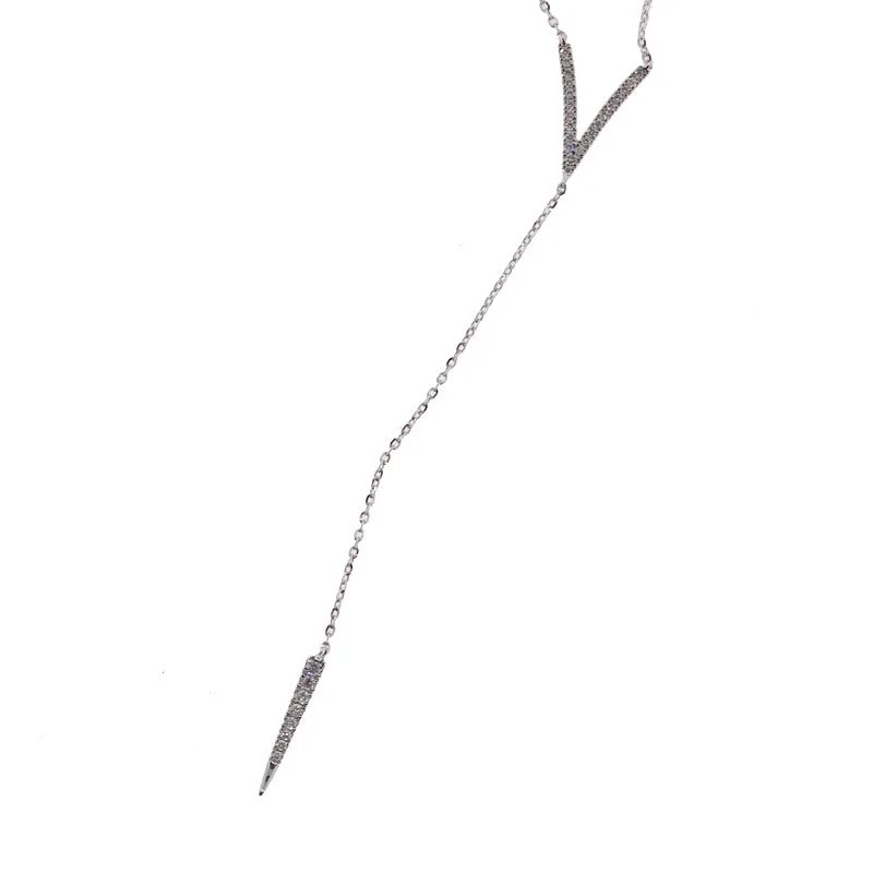 14KT WG V Long Necklace