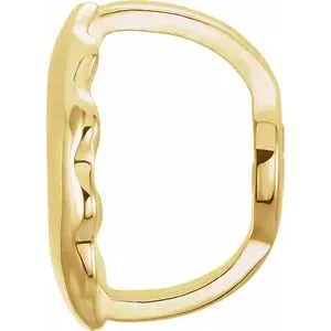 18K Gold 1/3 CTW Round Bezel-Set Solitaire Stud Earring Mounting