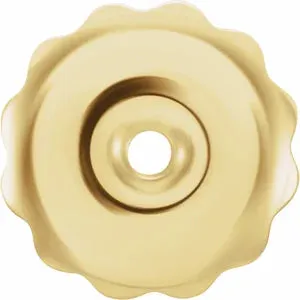 18K Gold 1/3 CTW Round Bezel-Set Solitaire Stud Earring Mounting