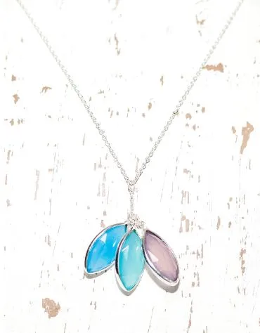 3 Tier Marquise Necklace in Sterling Silver