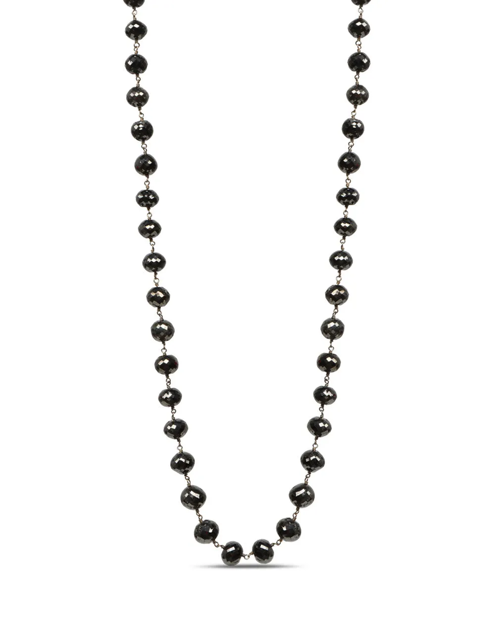 Black Diamond Beaded Necklace
