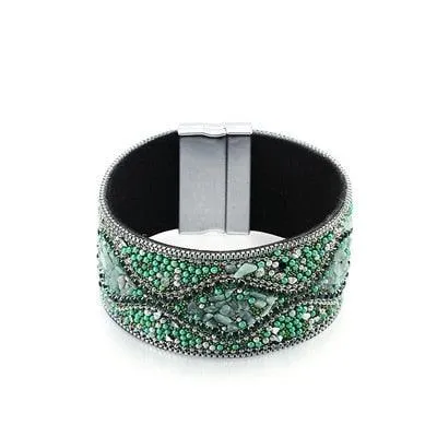 Boho Handmade Rhinestone Bracelet