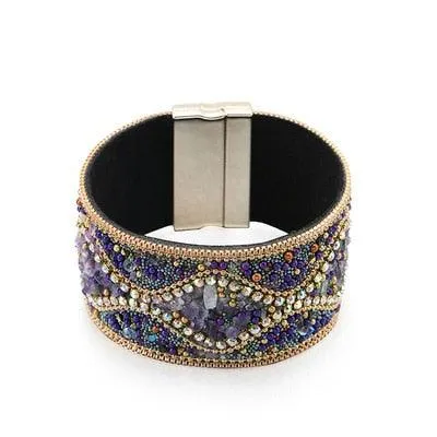 Boho Handmade Rhinestone Bracelet