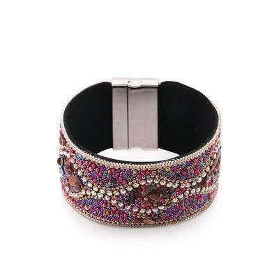 Boho Handmade Rhinestone Bracelet