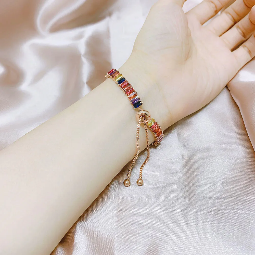 Boho Rainbow Tennis Bracelets