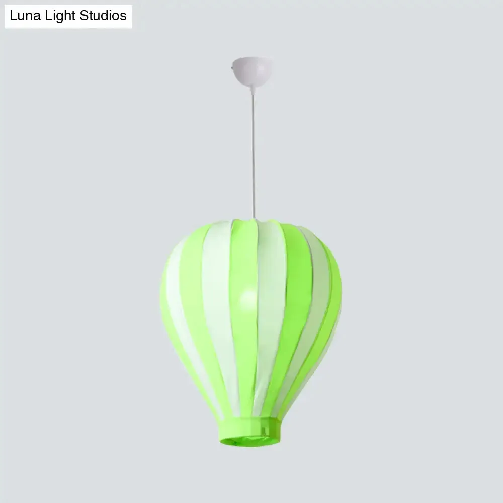 Cartoon Fabric Balloon Hanging Pendant Light Fixture | 1 Light in Red/Blue/Green for Play Room