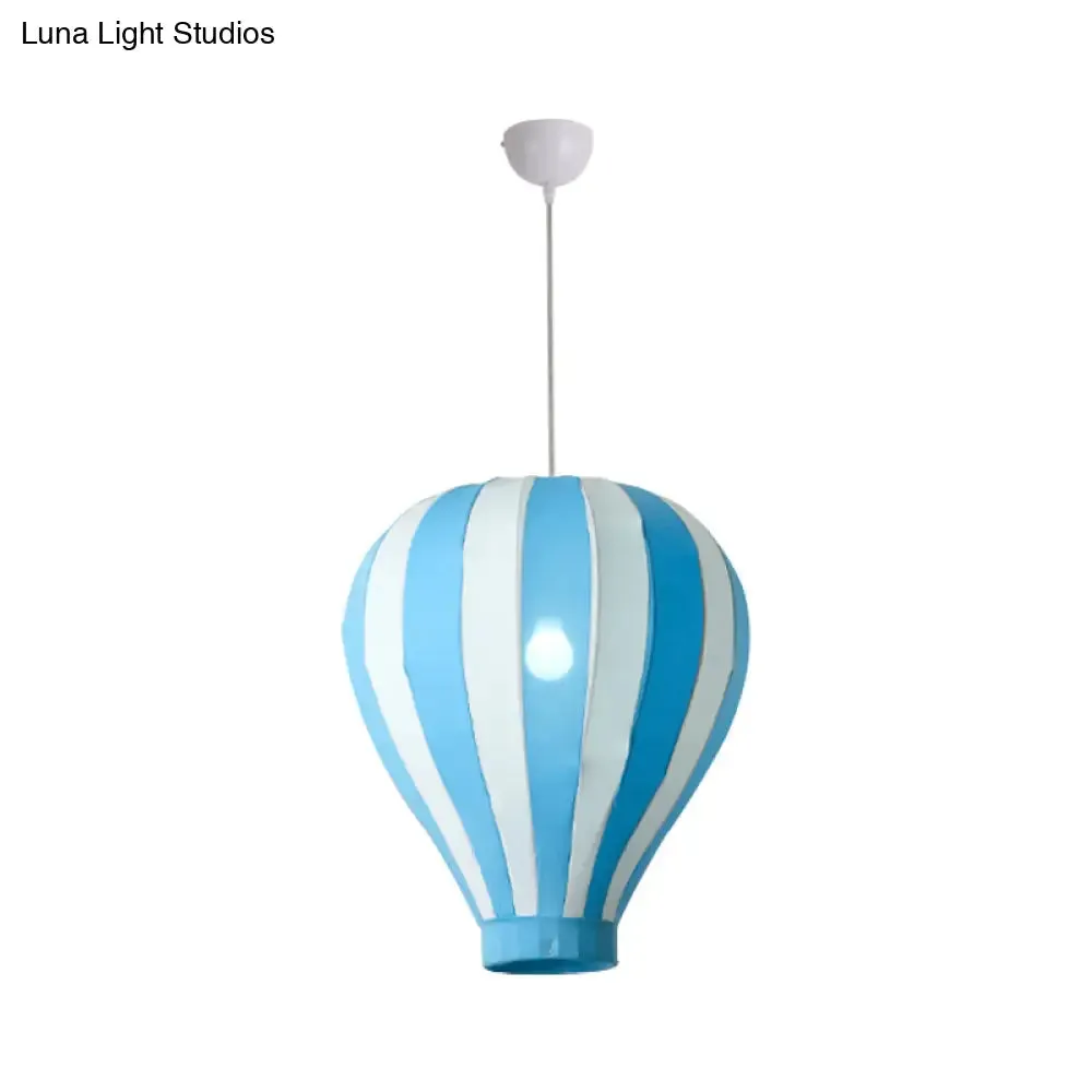 Cartoon Fabric Balloon Hanging Pendant Light Fixture | 1 Light in Red/Blue/Green for Play Room