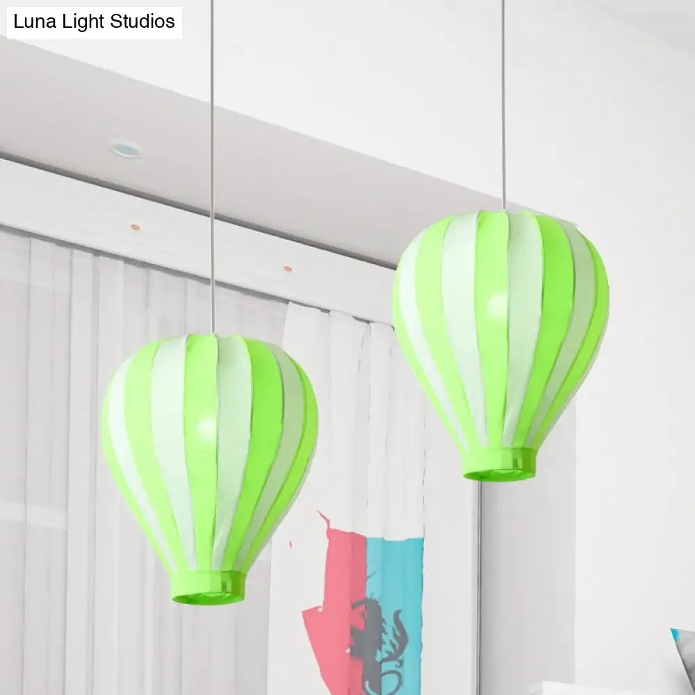 Cartoon Fabric Balloon Hanging Pendant Light Fixture | 1 Light in Red/Blue/Green for Play Room