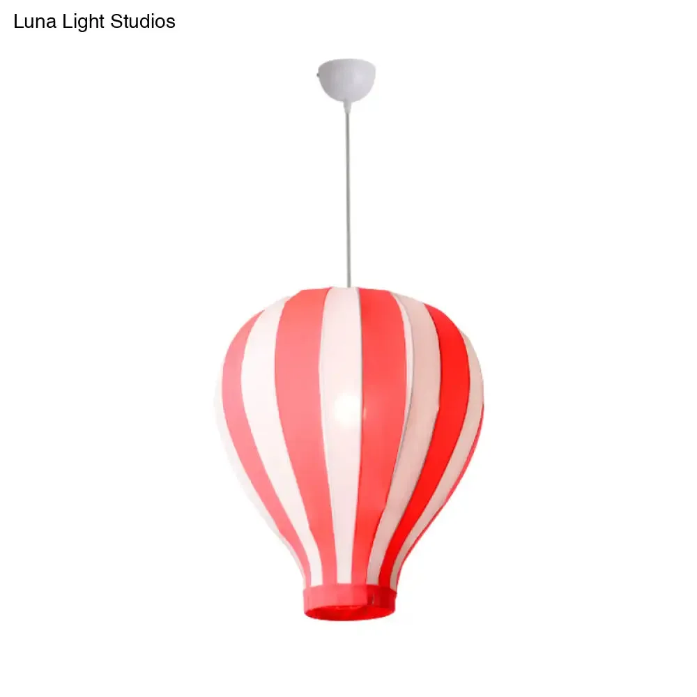 Cartoon Fabric Balloon Hanging Pendant Light Fixture | 1 Light in Red/Blue/Green for Play Room