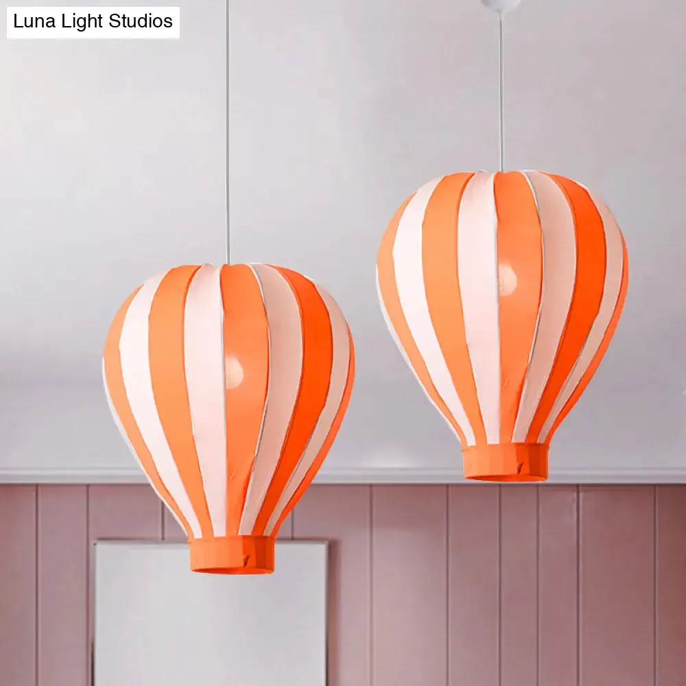 Cartoon Fabric Balloon Hanging Pendant Light Fixture | 1 Light in Red/Blue/Green for Play Room