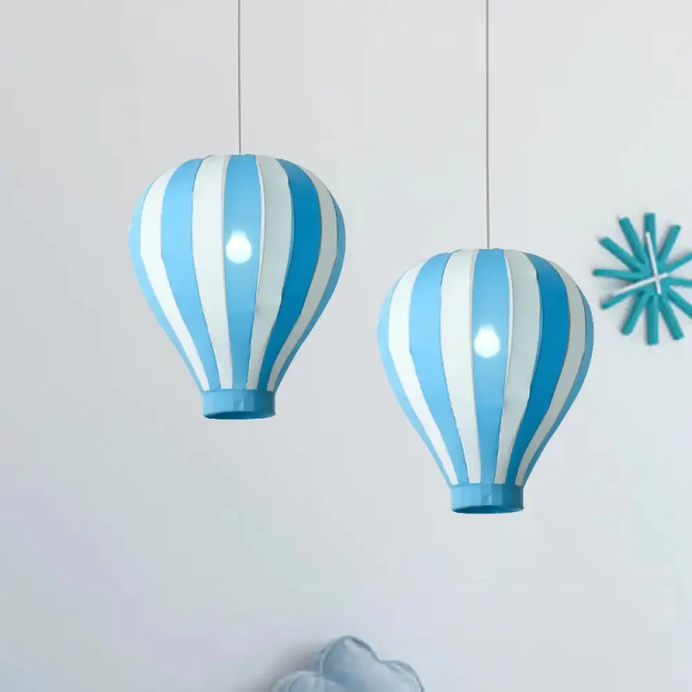 Cartoon Fabric Balloon Hanging Pendant Light Fixture | 1 Light in Red/Blue/Green for Play Room