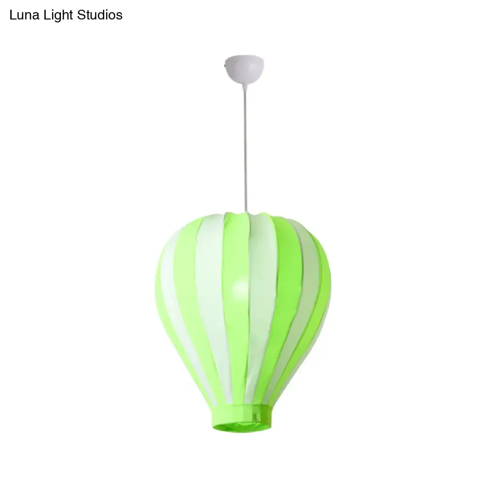 Cartoon Fabric Balloon Hanging Pendant Light Fixture | 1 Light in Red/Blue/Green for Play Room