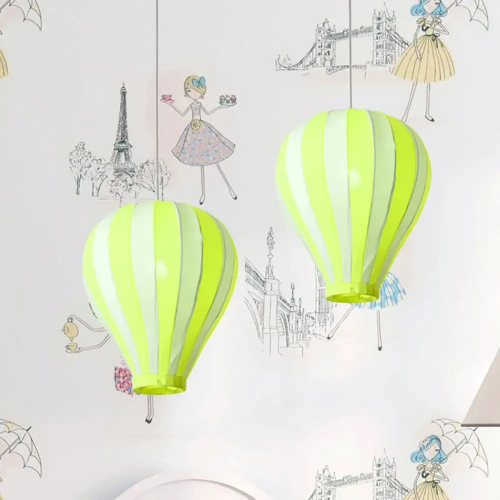 Cartoon Fabric Balloon Hanging Pendant Light Fixture | 1 Light in Red/Blue/Green for Play Room