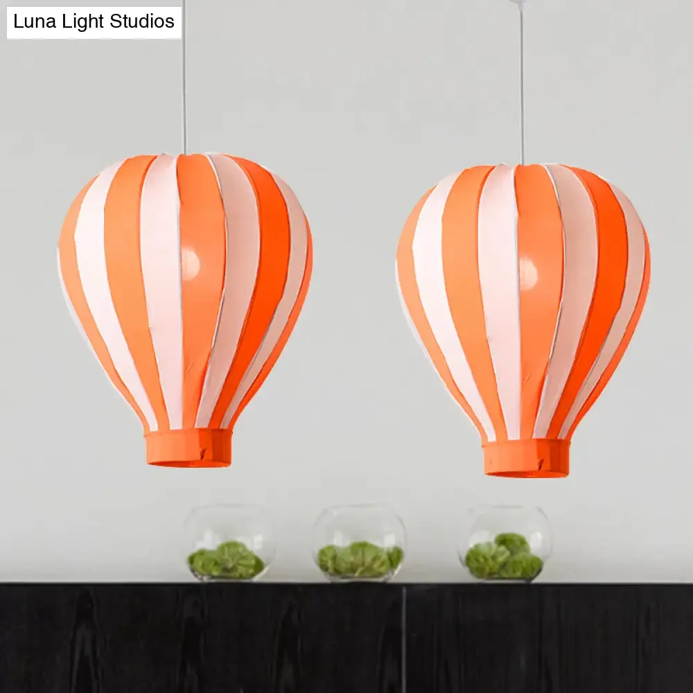 Cartoon Fabric Balloon Hanging Pendant Light Fixture | 1 Light in Red/Blue/Green for Play Room