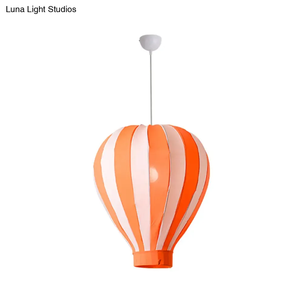Cartoon Fabric Balloon Hanging Pendant Light Fixture | 1 Light in Red/Blue/Green for Play Room