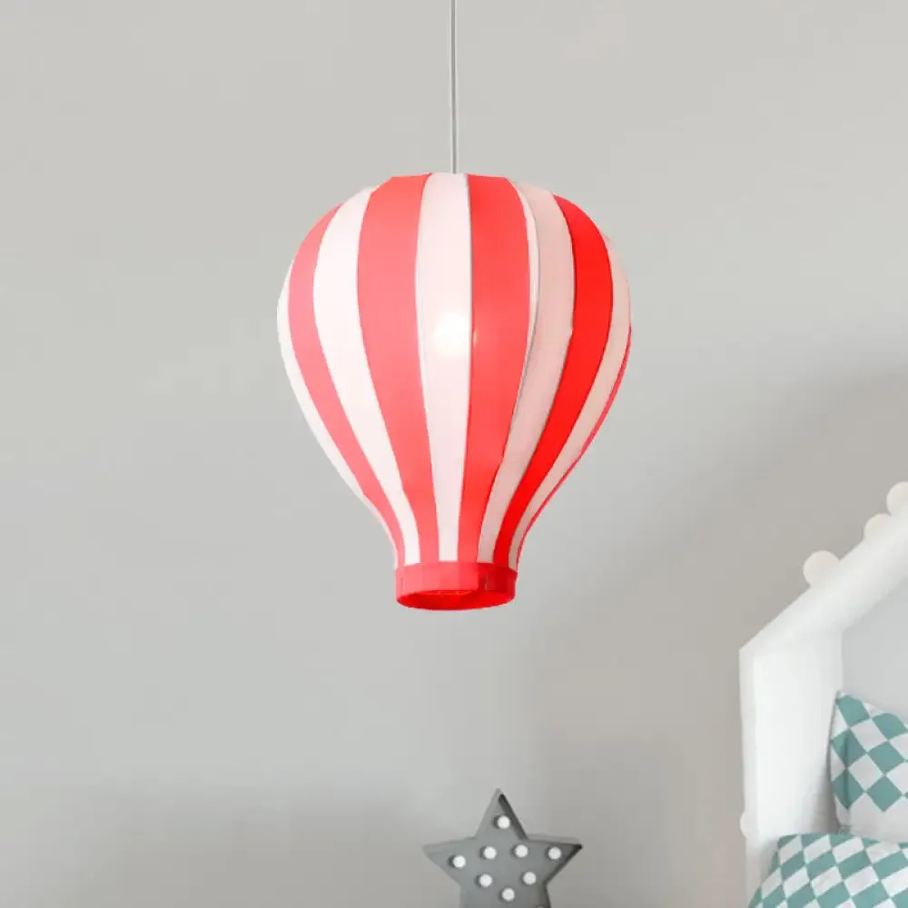 Cartoon Fabric Balloon Hanging Pendant Light Fixture | 1 Light in Red/Blue/Green for Play Room