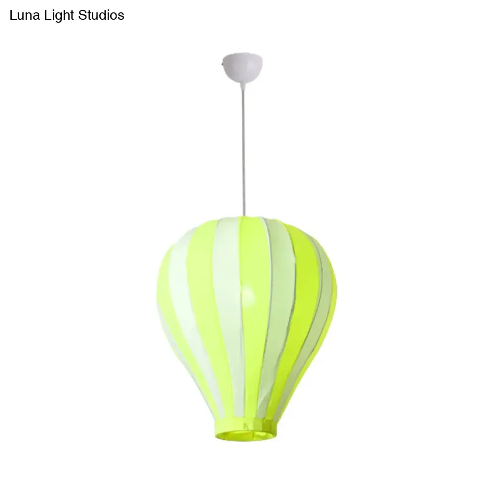 Cartoon Fabric Balloon Hanging Pendant Light Fixture | 1 Light in Red/Blue/Green for Play Room