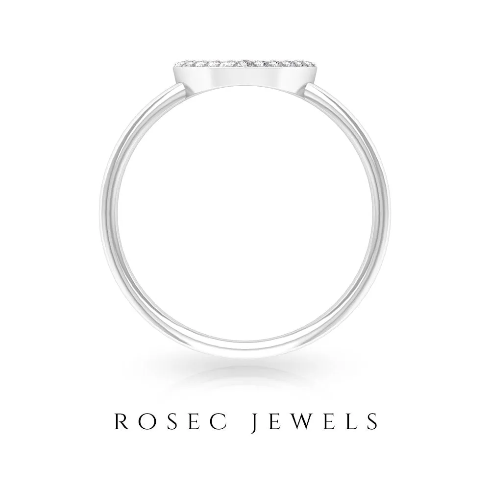 Certified Diamond Open Heart Anniversary Ring