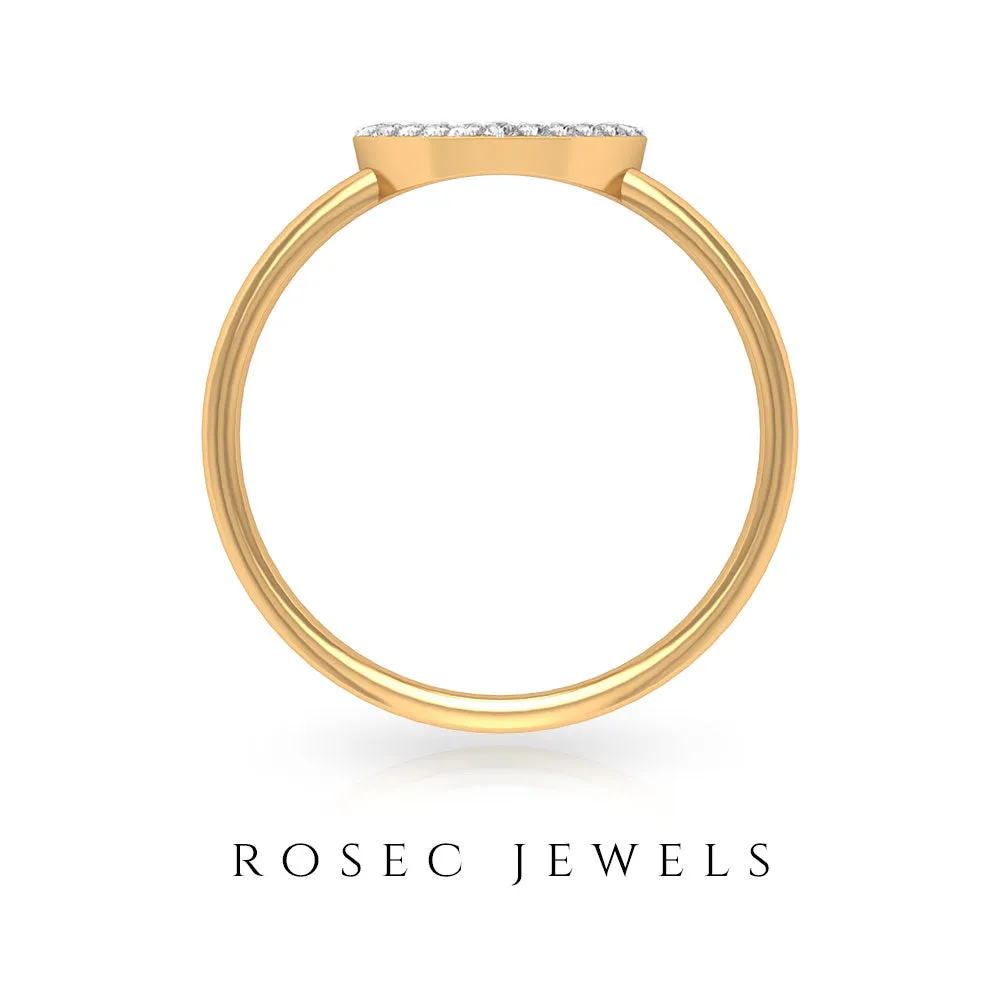 Certified Diamond Open Heart Anniversary Ring