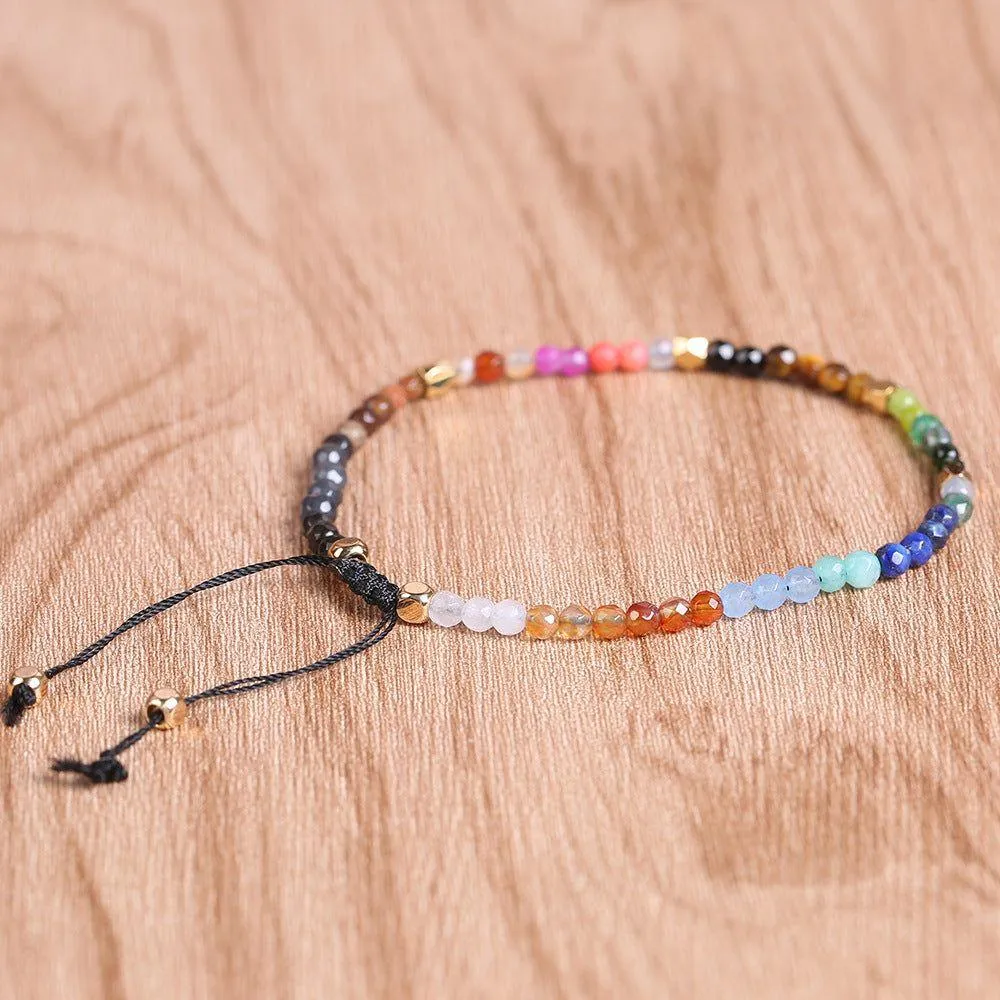 Chakras Bracelet or Anklet Constellation Agate