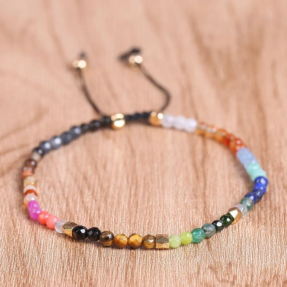 Chakras Bracelet or Anklet Constellation Agate