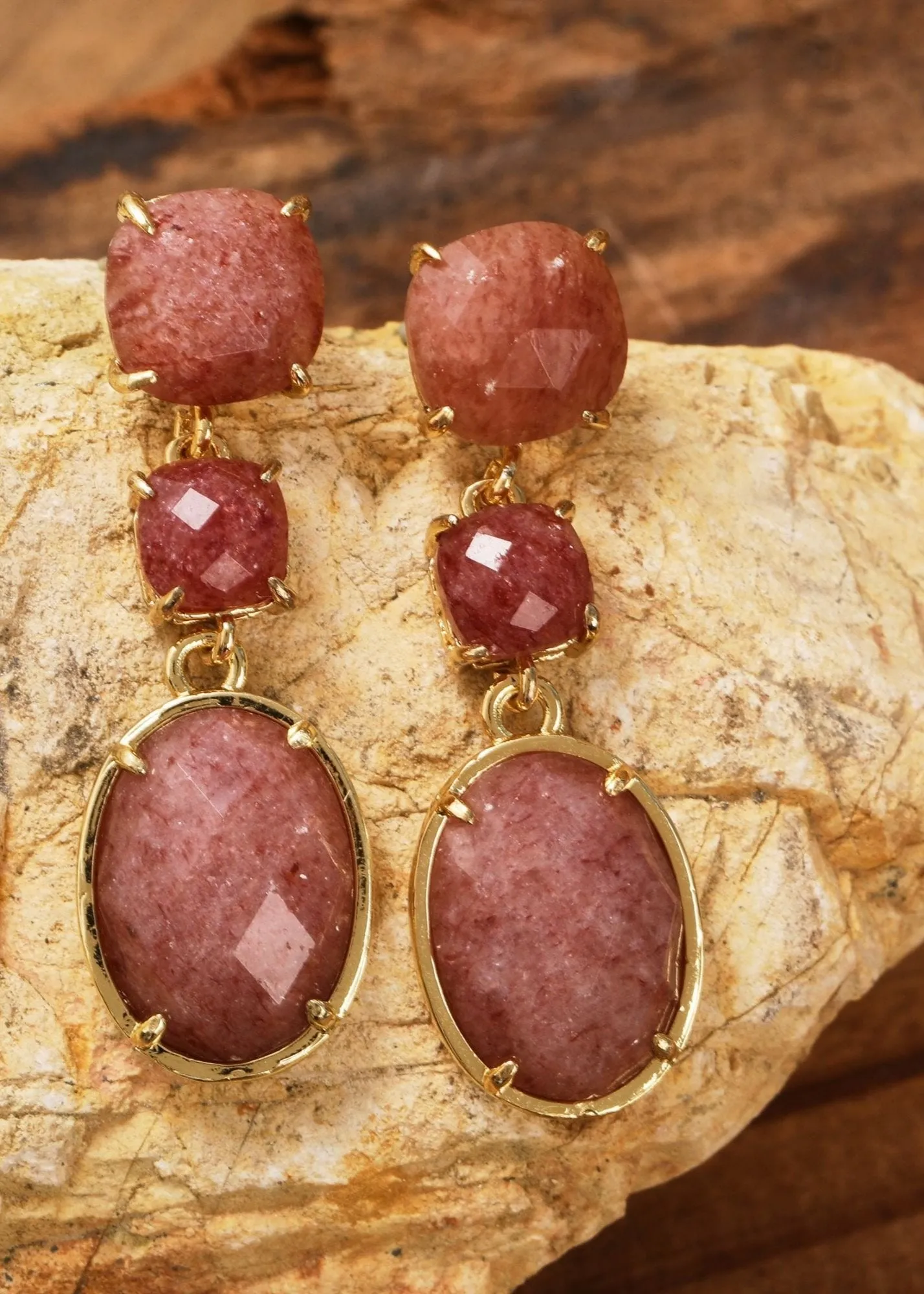Classic Gemstone Drop Earrings