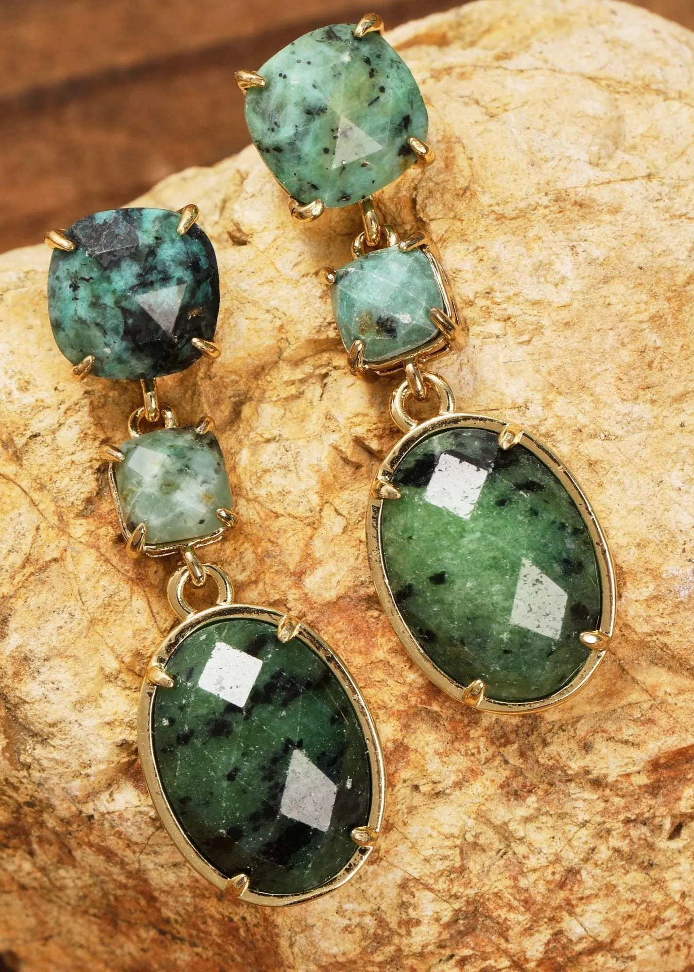 Classic Gemstone Drop Earrings