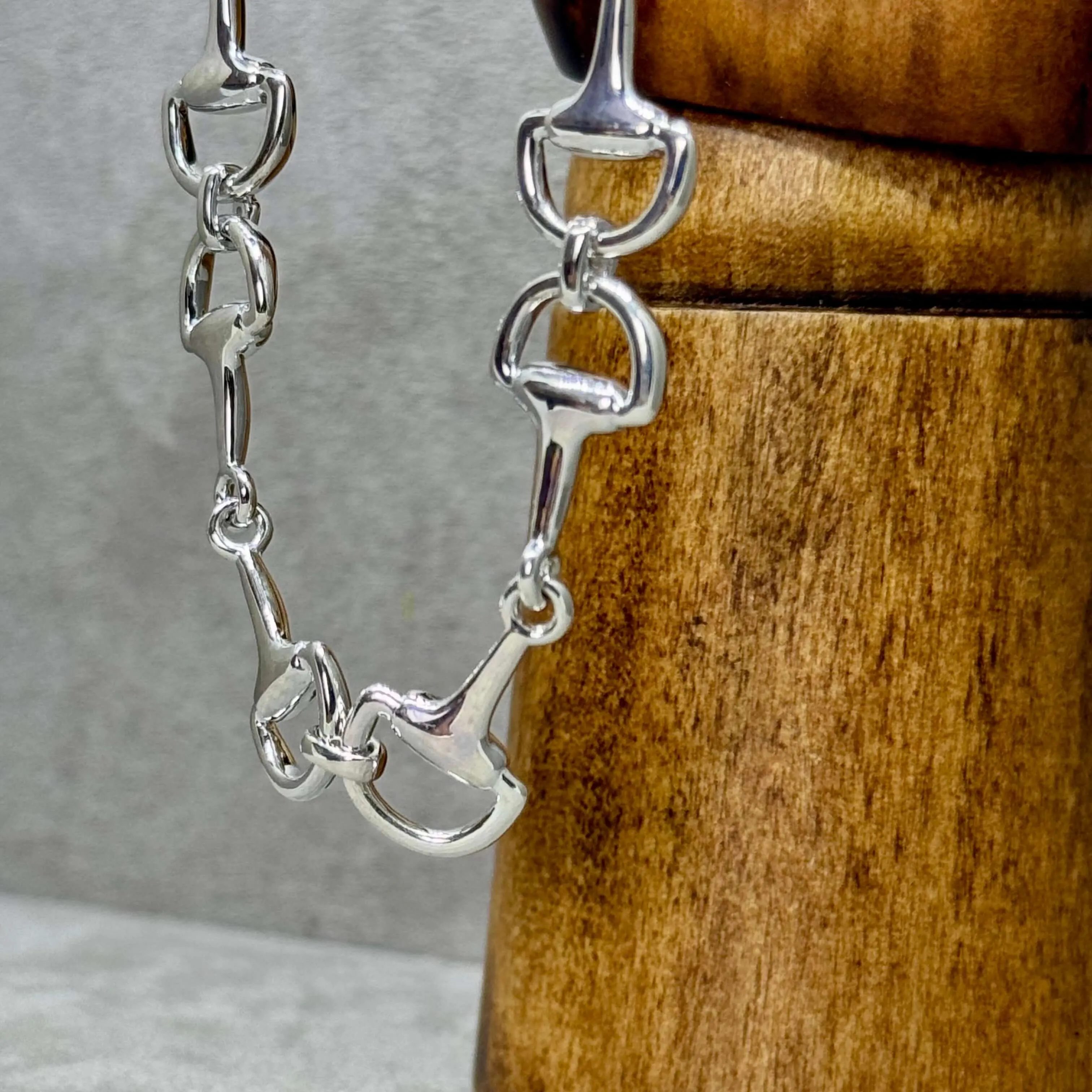 Classic Heavy Weight Snaffle Sterling Silver Necklace