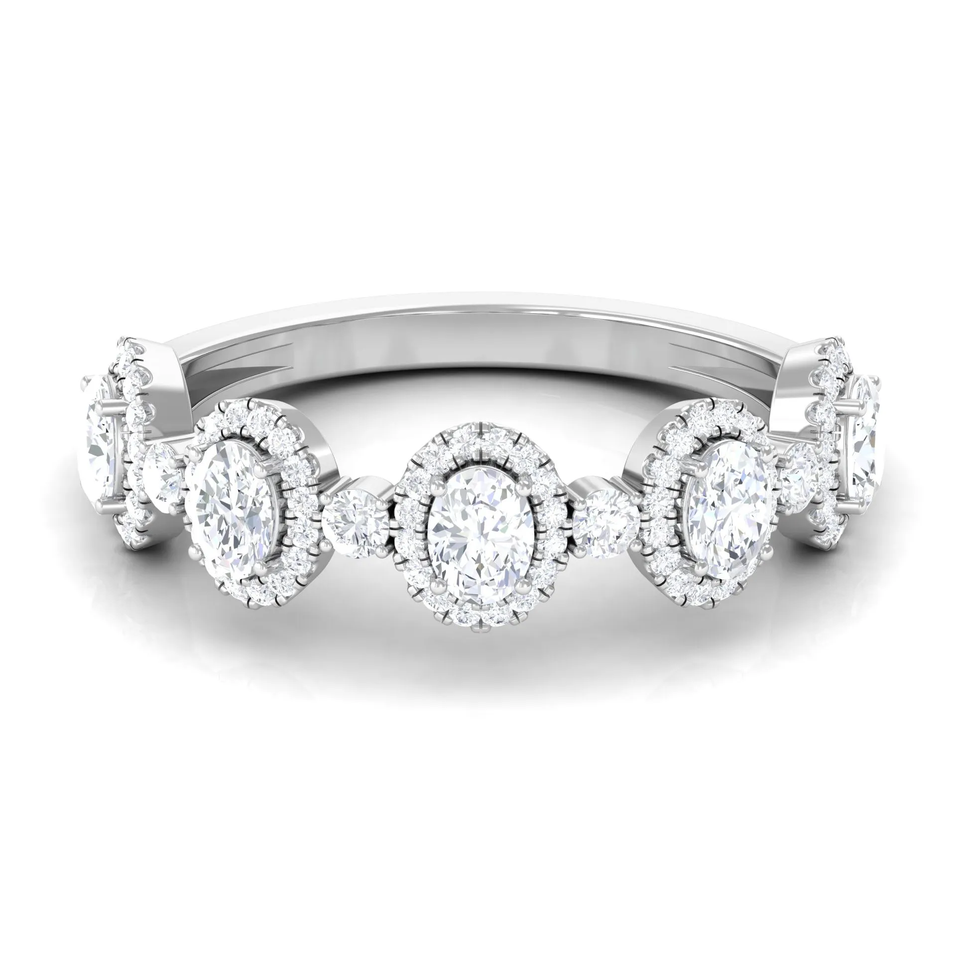Designer Oval Diamond Anniversary Ring