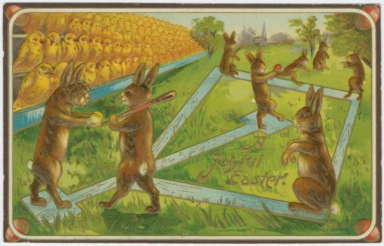 Digital Download "A Joyful Easter" Easter Postcard (c.1912) - Instant Download Printable
