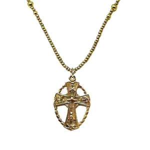 Four Way Cross on Seed Pearls
