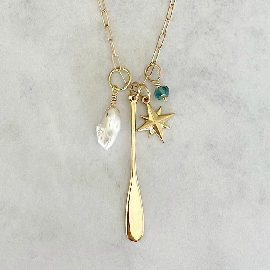 Gemstone Charm (Rondelle)