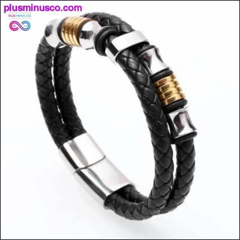 Genuine Leather Bracelet Men Homme Multi-layer
