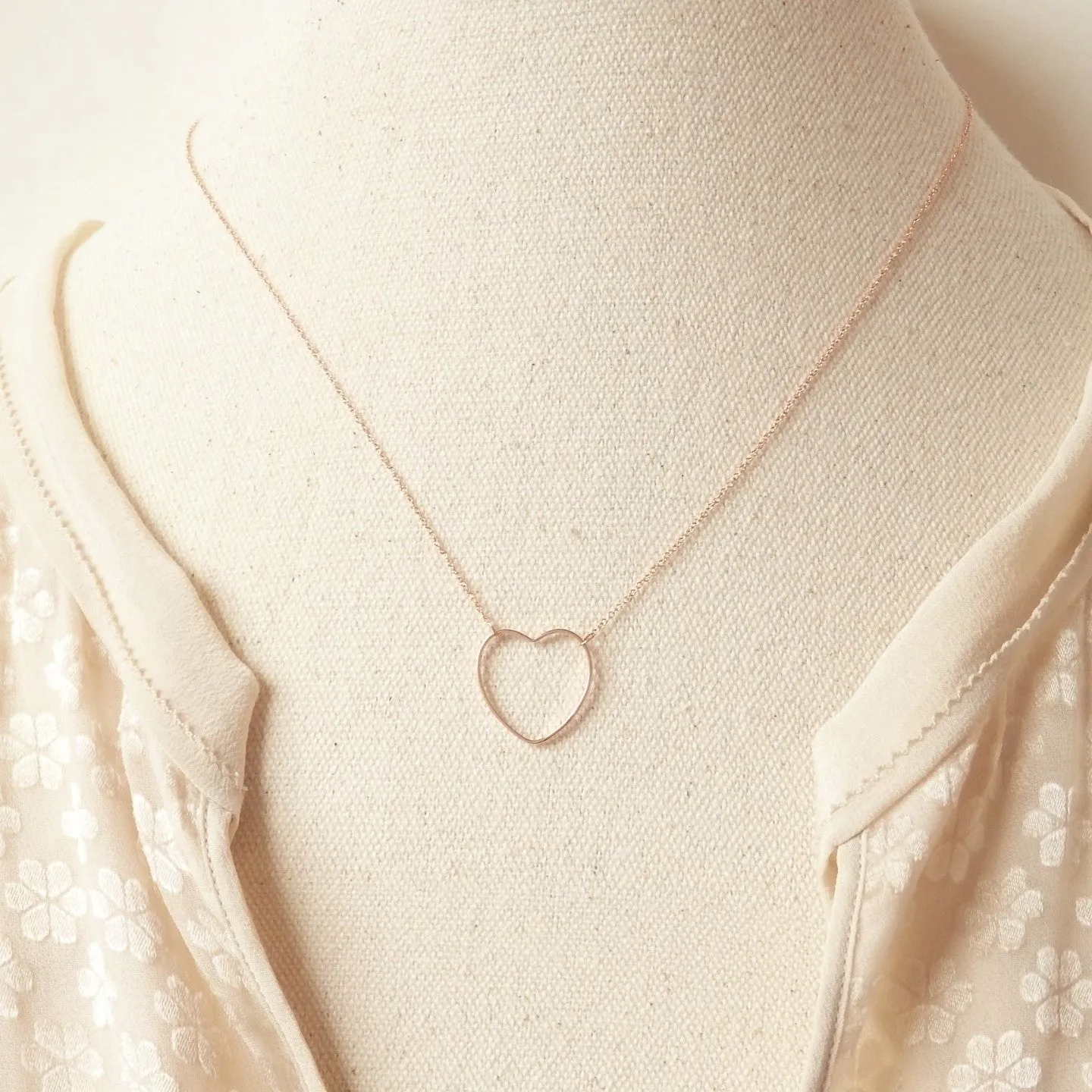 Heart Necklace in Rose Gold Plated, Designer Necklaces