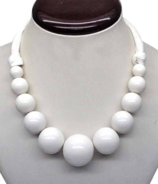 Large Glazed Candied Acrylic Beaded Necklaces