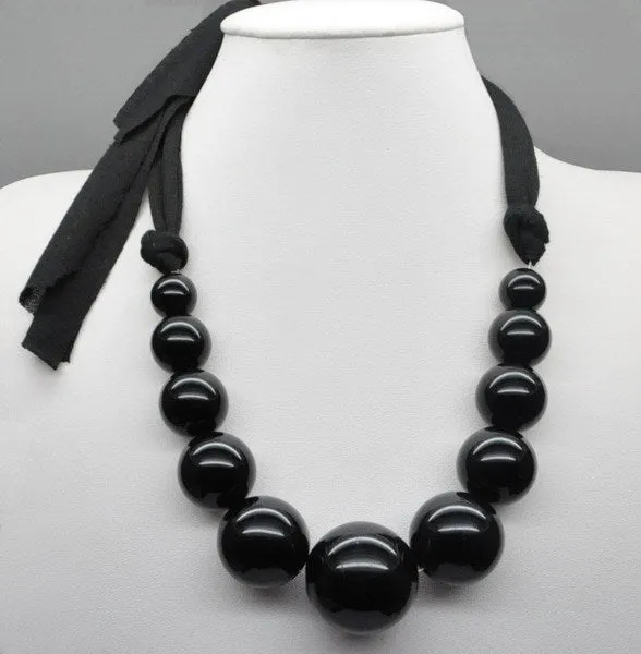 Large Glazed Candied Acrylic Beaded Necklaces