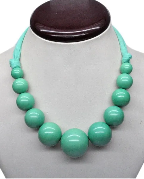 Large Glazed Candied Acrylic Beaded Necklaces