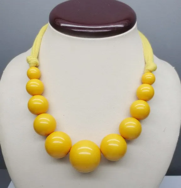 Large Glazed Candied Acrylic Beaded Necklaces