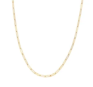 Long Link Gold Chain Necklace 24
