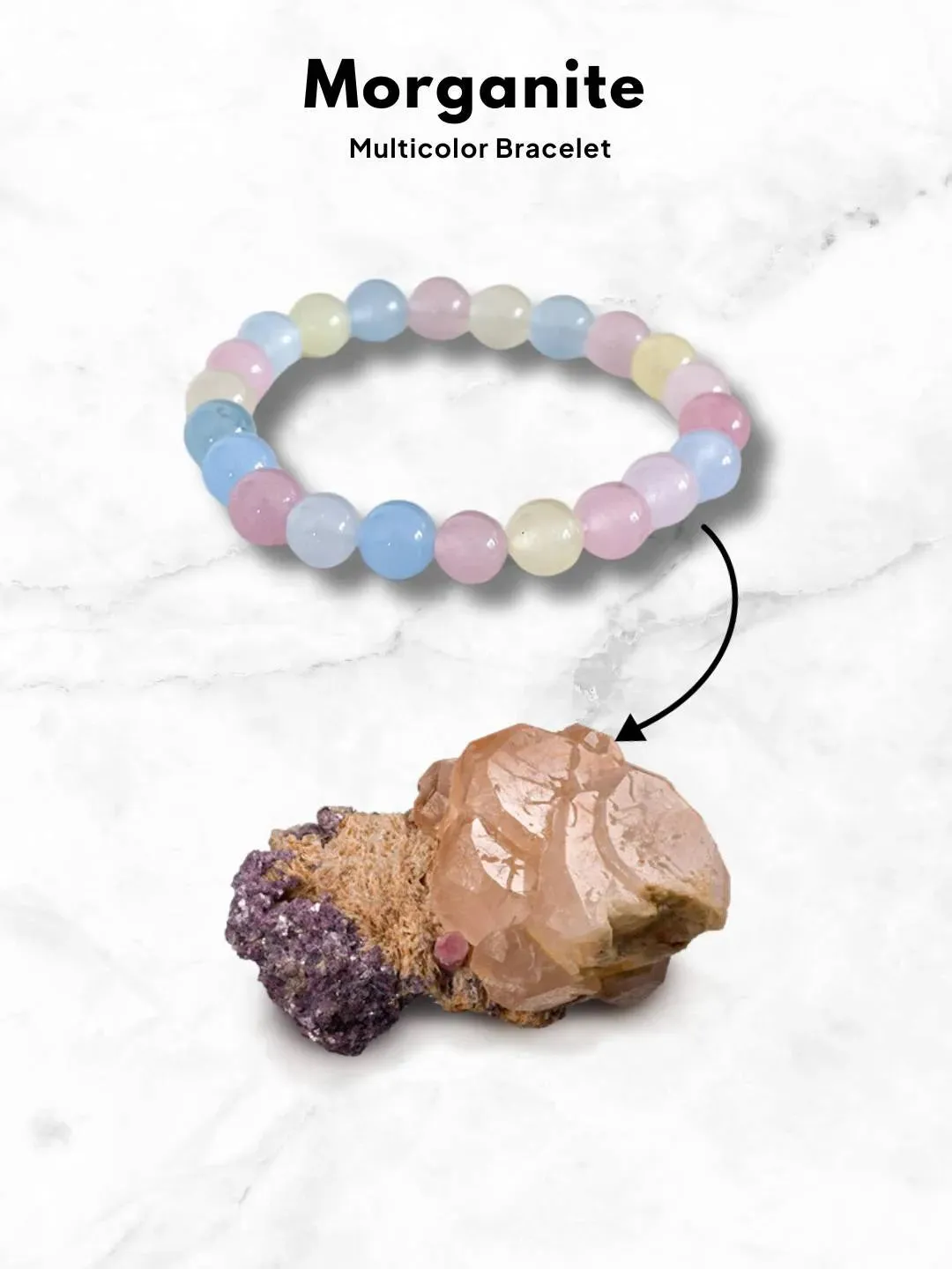 Morganite Chalcedony Bracelet