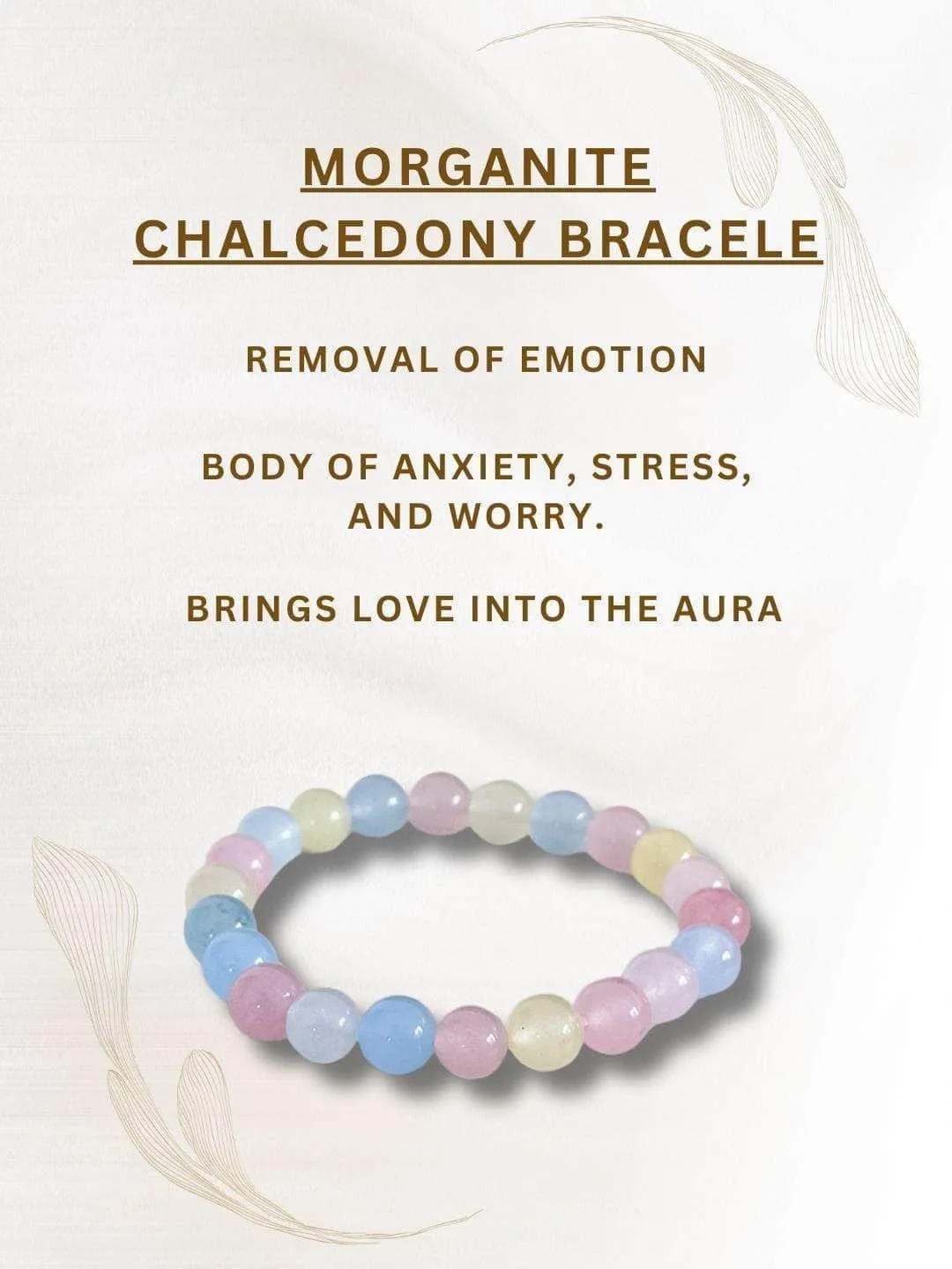 Morganite Chalcedony Bracelet