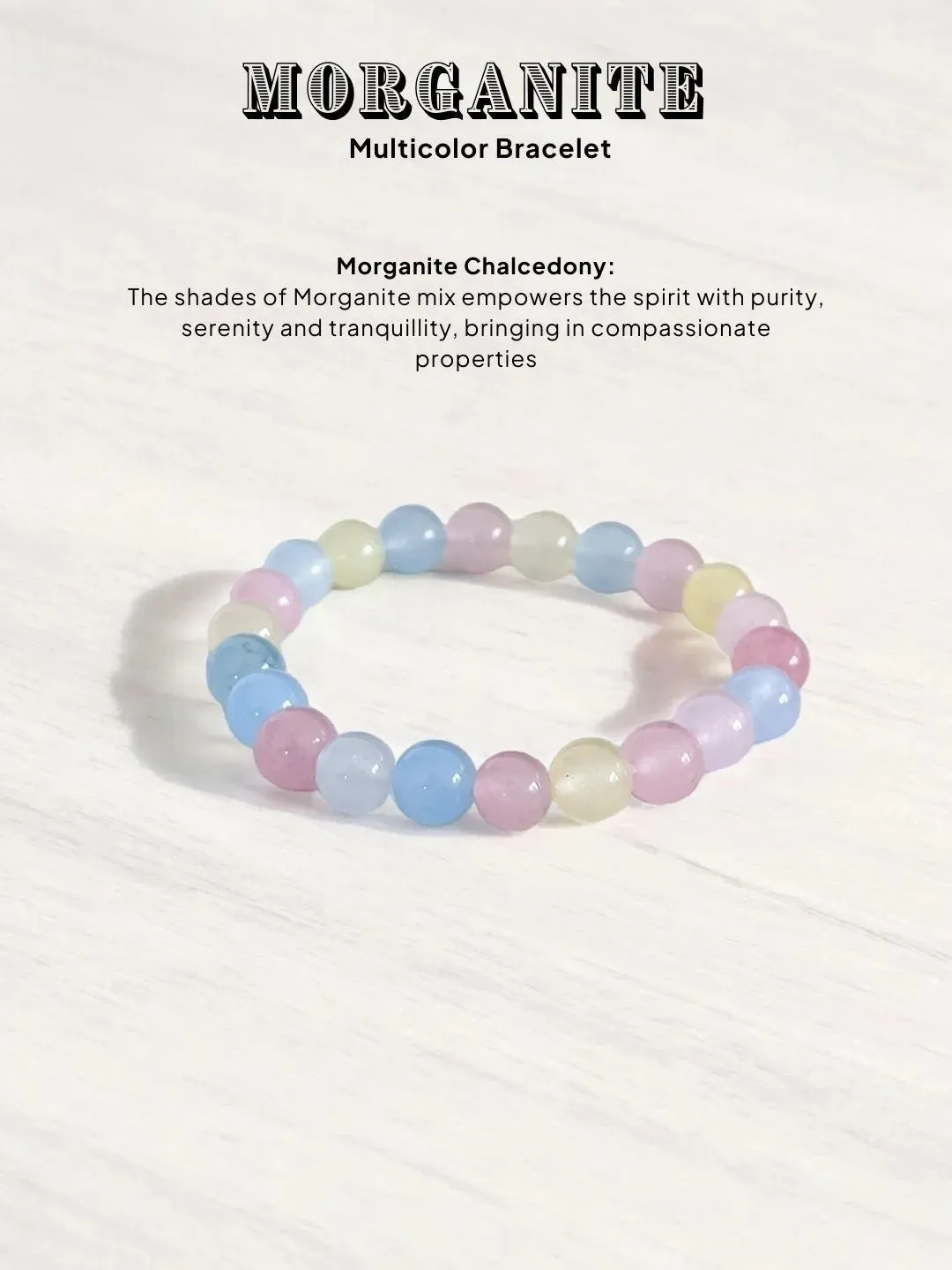Morganite Chalcedony Bracelet