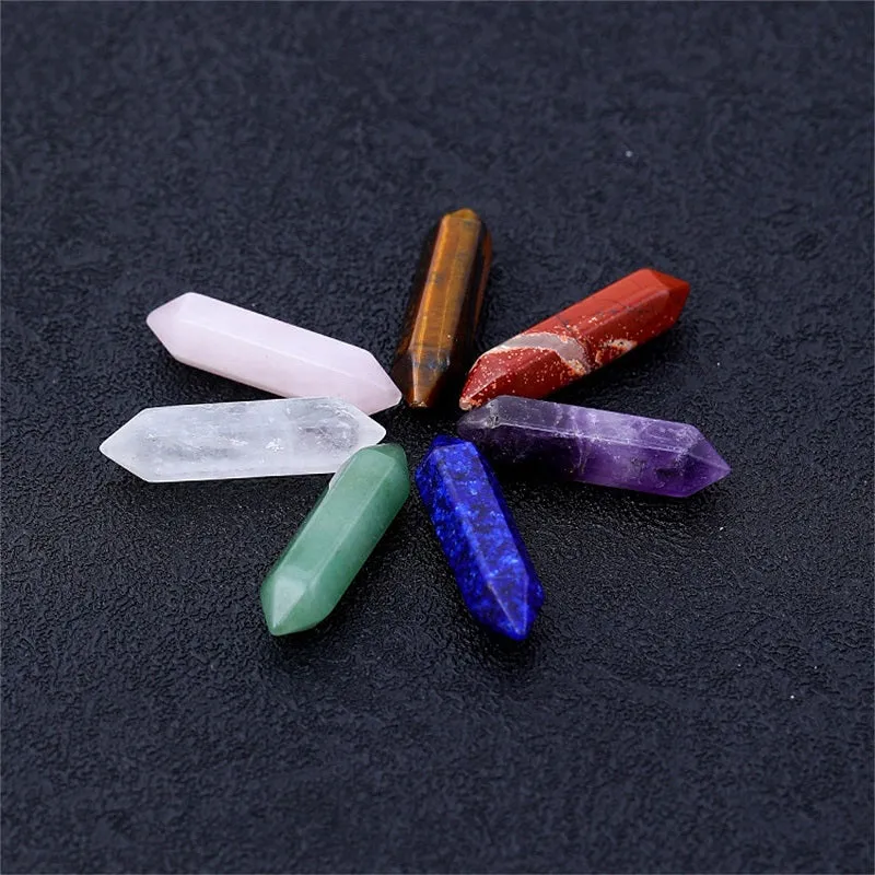 Natural Crystal Hexagonal Column Yoga Stone Gift Box Set