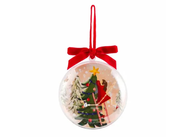 Necklace in a Holiday Ornament