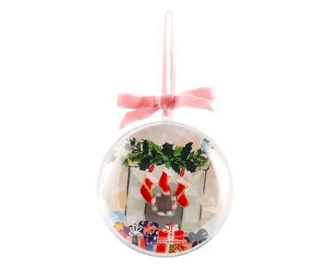 Necklace in a Holiday Ornament