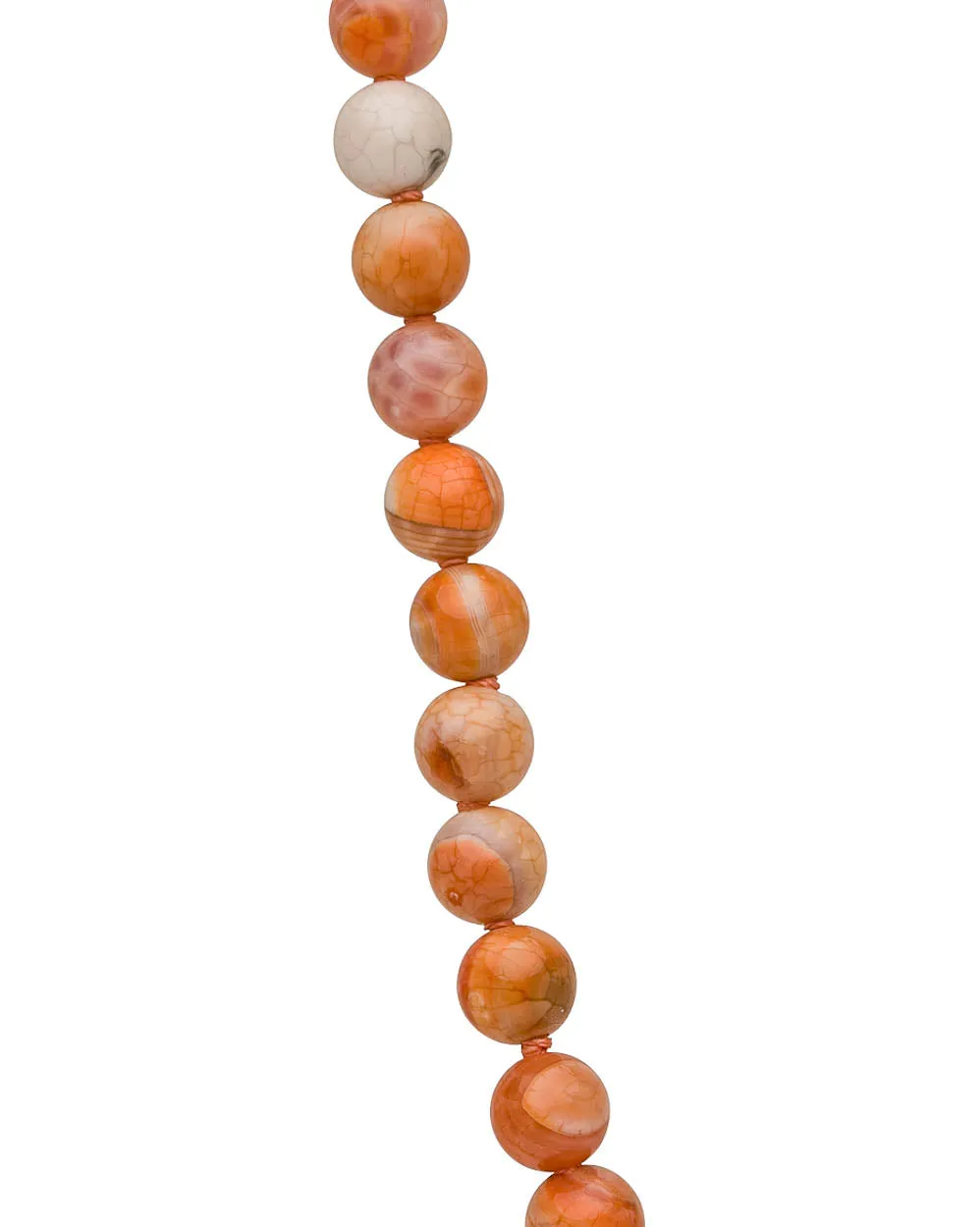 Orange and Beige Jasper Beaded Short Necklace