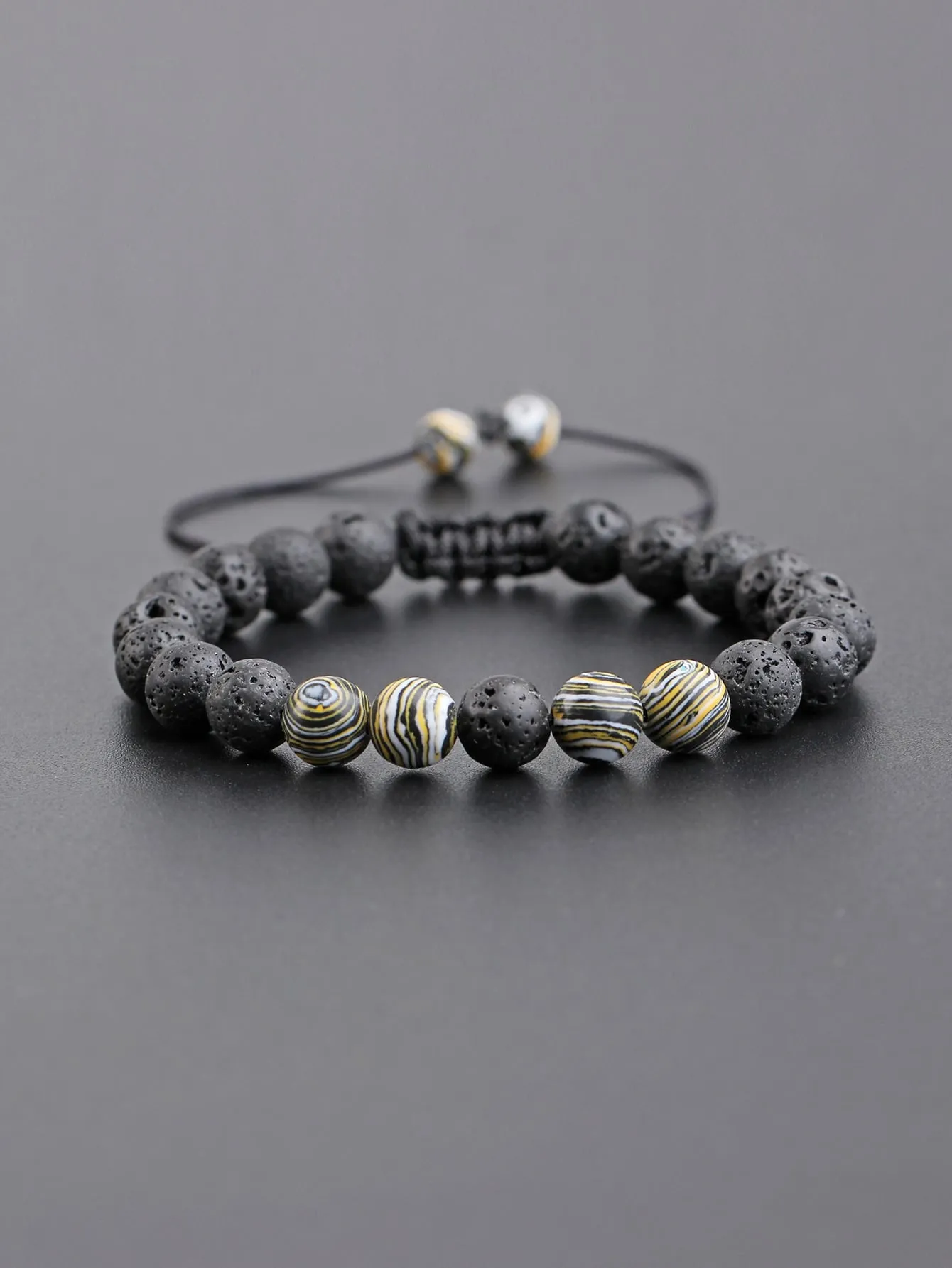 Pattern Stone Beaded Bracelet Boho Crafted Creative Beads Design Bracelet